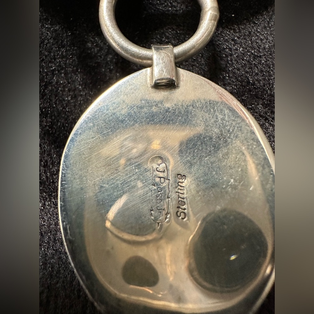 Vintage Joe Piaso Jr.-Gorgeous Buffalo Turquoise/Sterling Pendant Necklace. - Picture 4 of 4